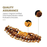Genuine Paanch Mukhi Modern Rudraksha Bracelet With Gold Plating Jewellery