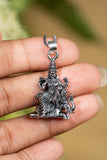 Laxmi on Hatiji Oxidized Pendant with Chain Jewellery