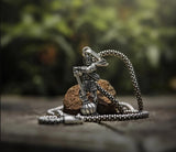Hanumanji With Gada Silver Pendant Chain Jewellery