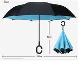 Double Layer Inverted Reversible Umbrella (Multicolor) Accessories