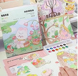 Kids Cartoon Art Coloring Painting Set for Kid's