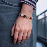 Natural Beads Om Bracelet Jewellery