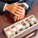 Wood Watch Box Organizer with Glass Display Quirky Home Essentials