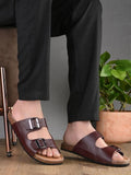 Mens Arizona Cherry Leather Slippers Footwear