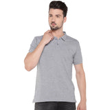 Mens Cotton Blend Solid Half Sleeves Polo T-Shirt