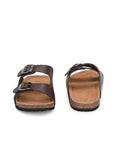 Mens Arizona Cherry Leather Slippers Footwear