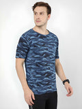 Men's Cotton Printed Half Sleeves Mens Round Neck T-Shirt