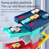 Kids DIY Multilevel Racetrack Glider on Building Block Toys