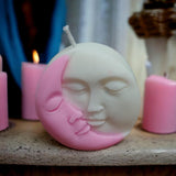 2 Pcs Sun Moon Double Shade Design Hand Poured Pure Soy Wax Scented Candle Quirky Home Essentials