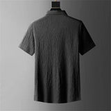 Men's Crinkled Co-Ord Set Black