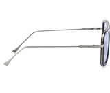 Unisex Blue Silver Retro Square Sunglass Accessories