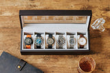 Wood Watch Box Organizer with Glass Display Quirky Home Essentials